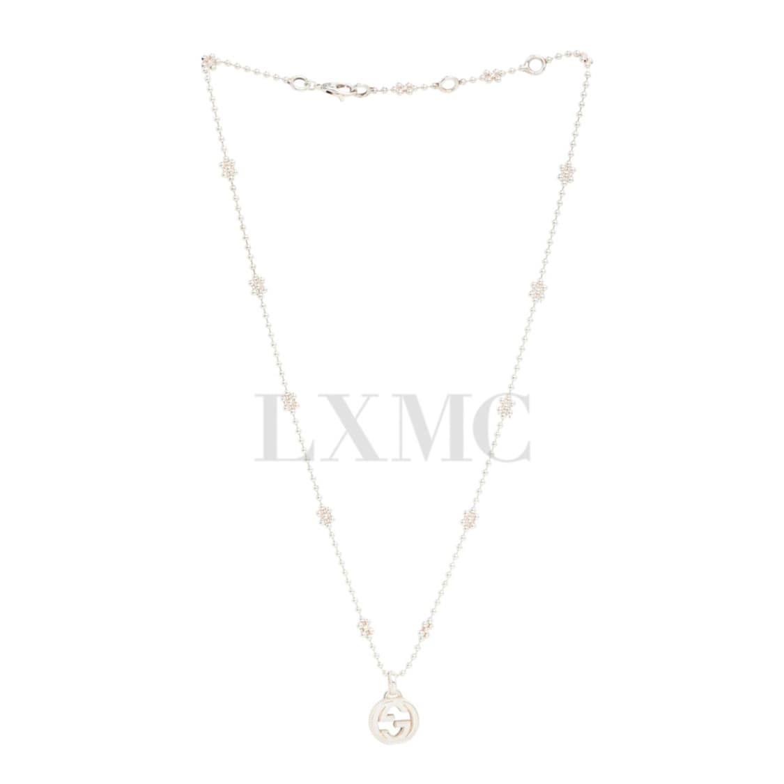 구찌 인터로킹 플라워 GG 로고 목걸이 실버 네크리스 479221 상품이미지2
