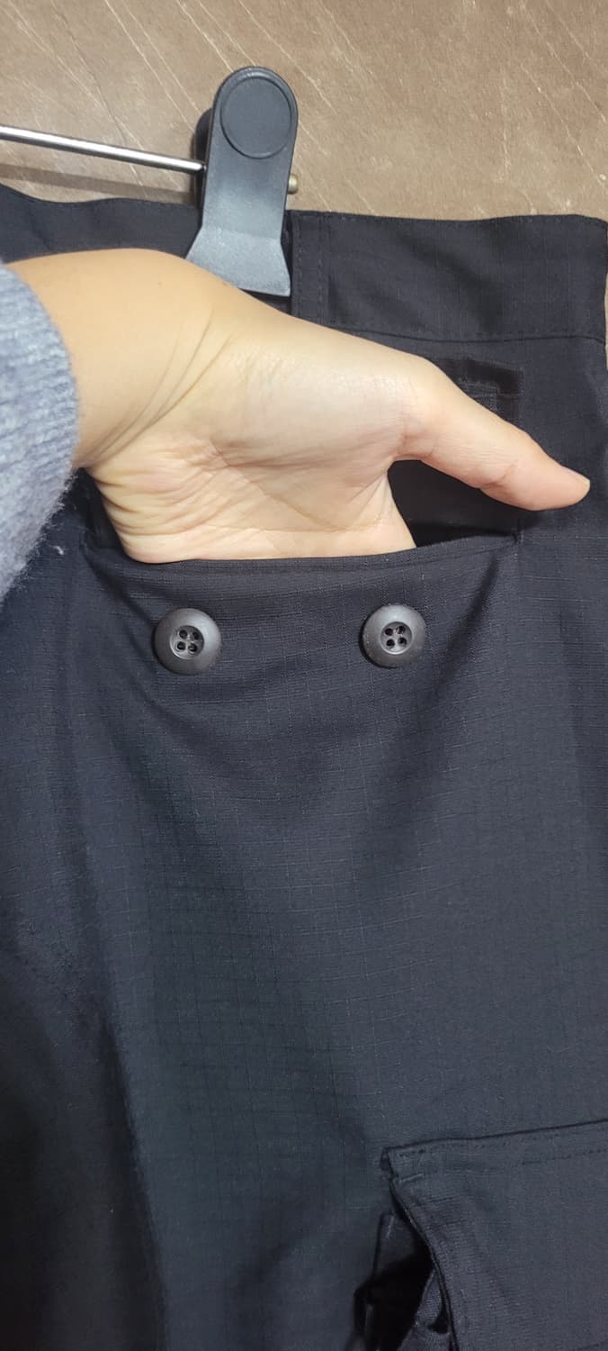 (남성34인치)블랙 카고 바지,작업복,캠핑바지 상품이미지6