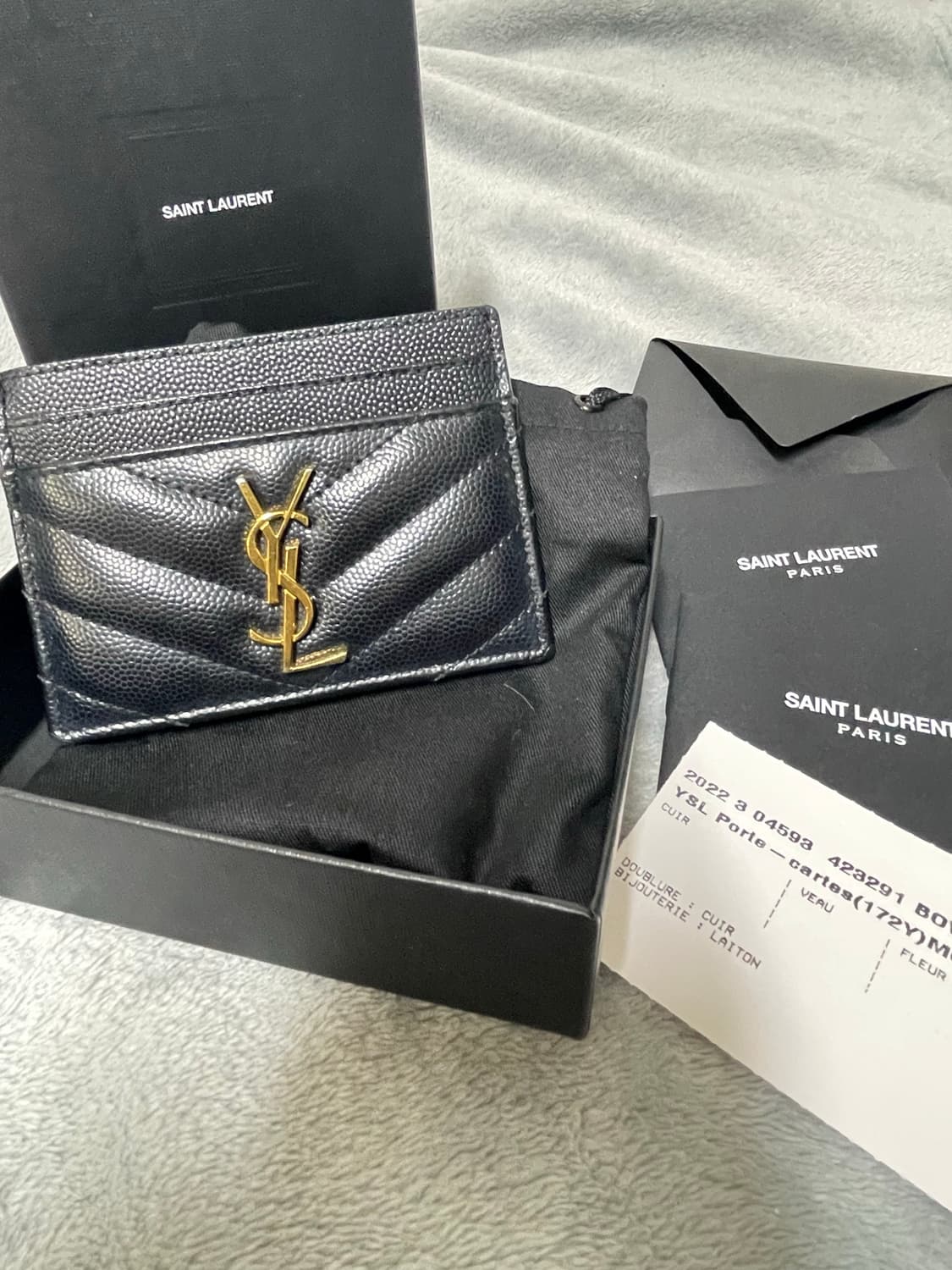 (크림정품)생로랑 마틀라세 카드지갑 상품이미지1