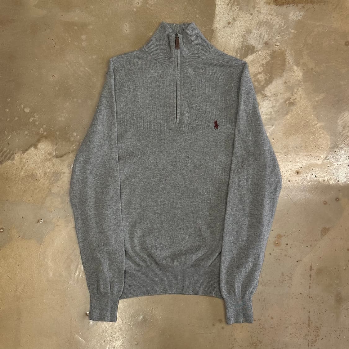 폴로랄프로렌 그레이 메리노 울 반집업 니트 상품이미지2