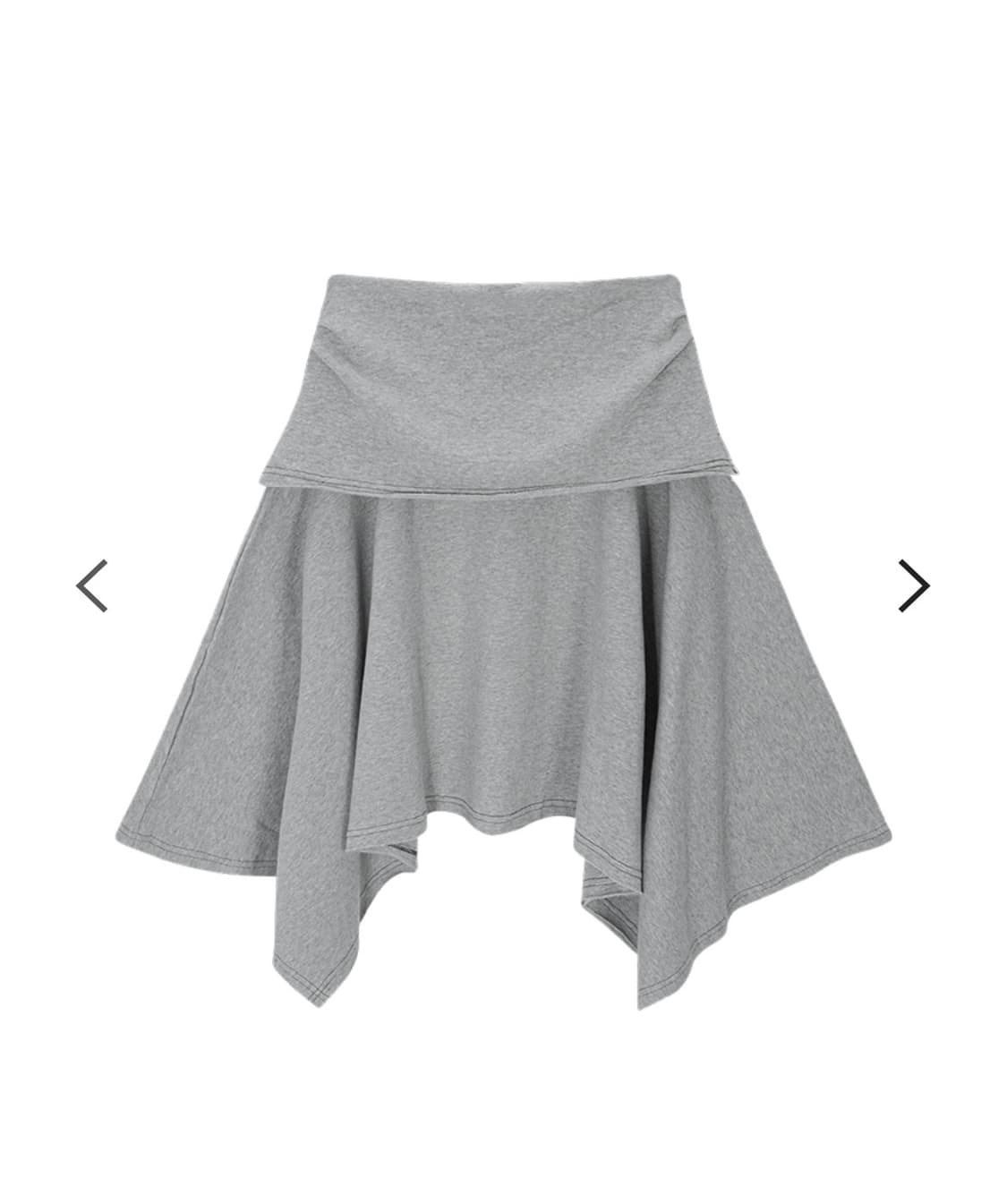 애즈온 레나 언발란스 스커트 그레이 상품이미지3