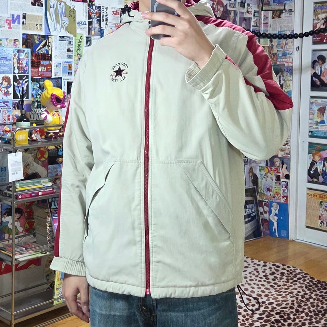 컨버스 올스타 베이지 올드스쿨 안기모 패디드 점퍼 상품이미지1