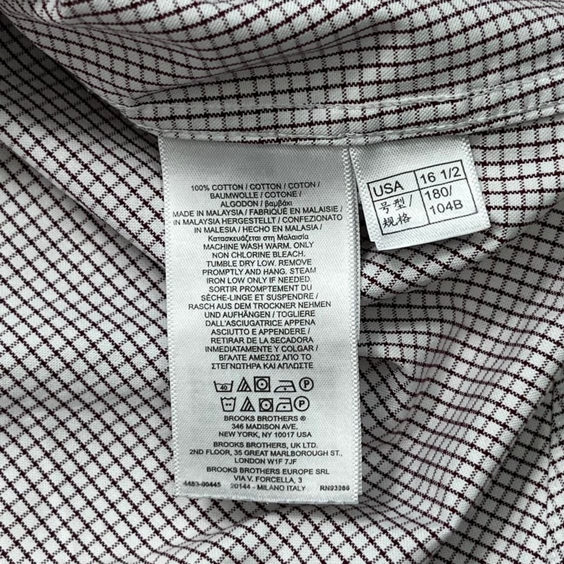 BROOKS BROTHERS 체크 셔츠 16 1/2 상품이미지6