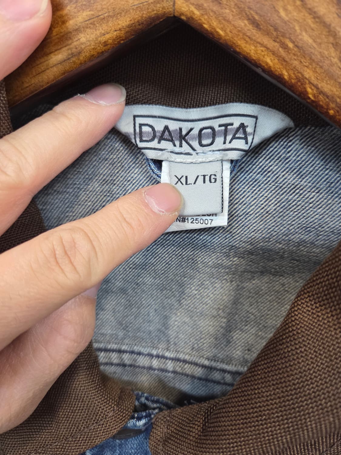 Dakota 빈티지 팔분리형 엘보우패치 데님 조끼 자켓 xl 상품이미지5