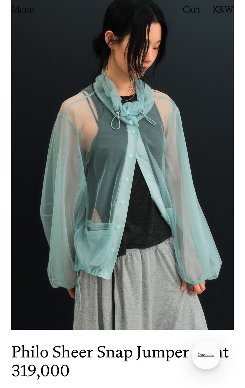 Philo sheer snap jumper 상품이미지2