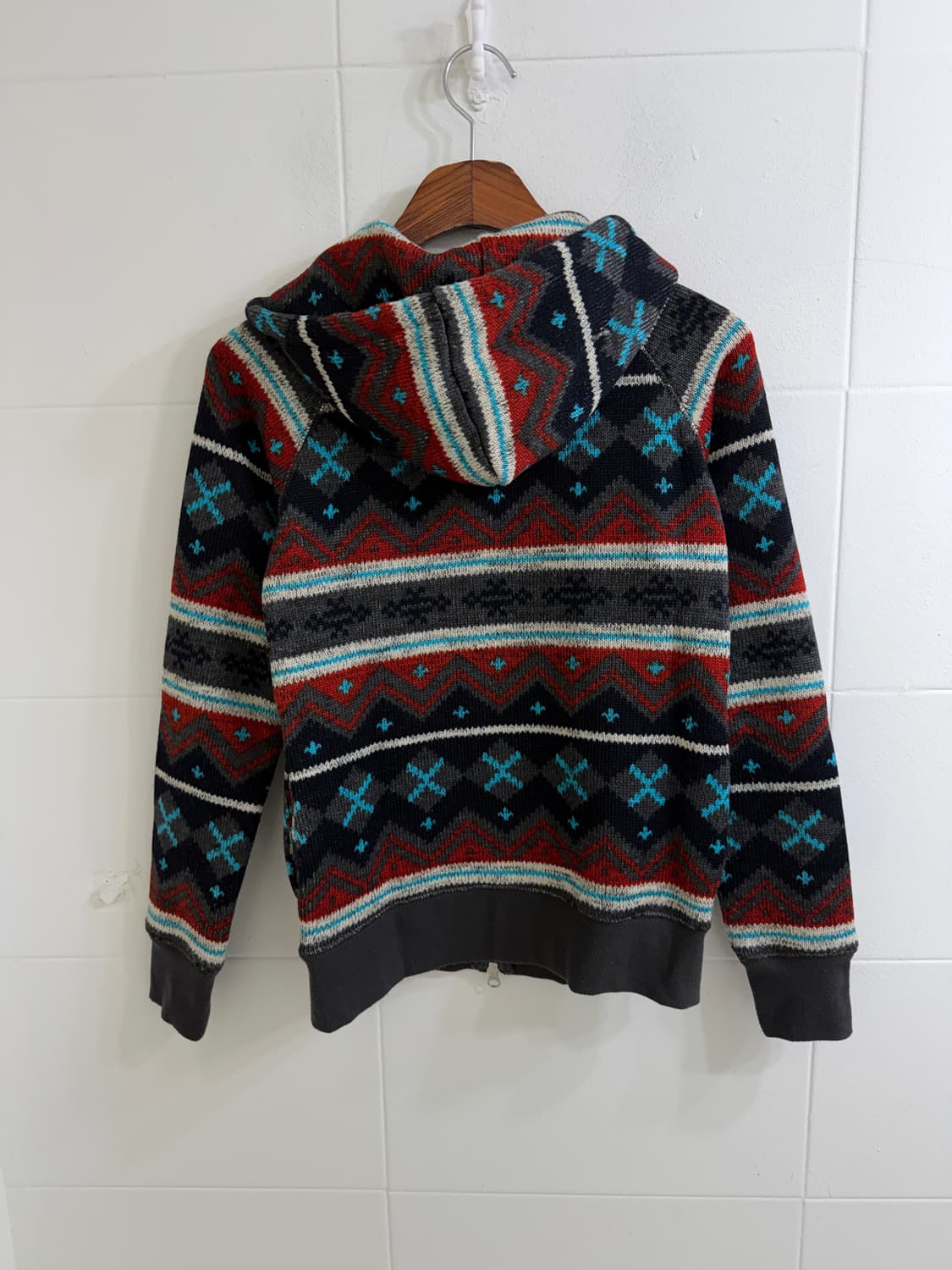 빈티지 노르딕 약기모 작사 후드집업 상품이미지4