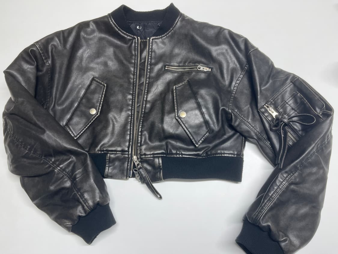 그레일즈 레더 봄버 자켓 상품이미지1