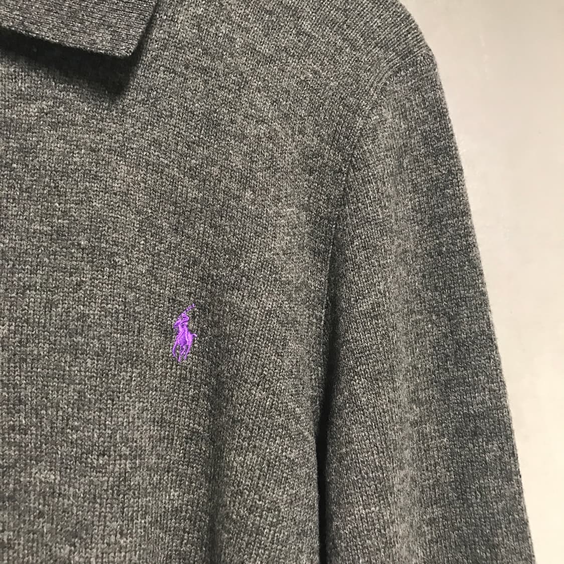 폴로 랄프로렌 니트 긴팔 카라티 그레이 L 상품이미지4