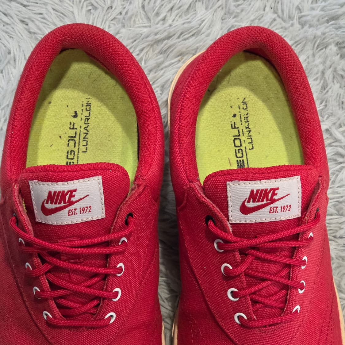 7q-12:나이키 루나론 캔버스 로우 레드 (26.5cm) 상품이미지6