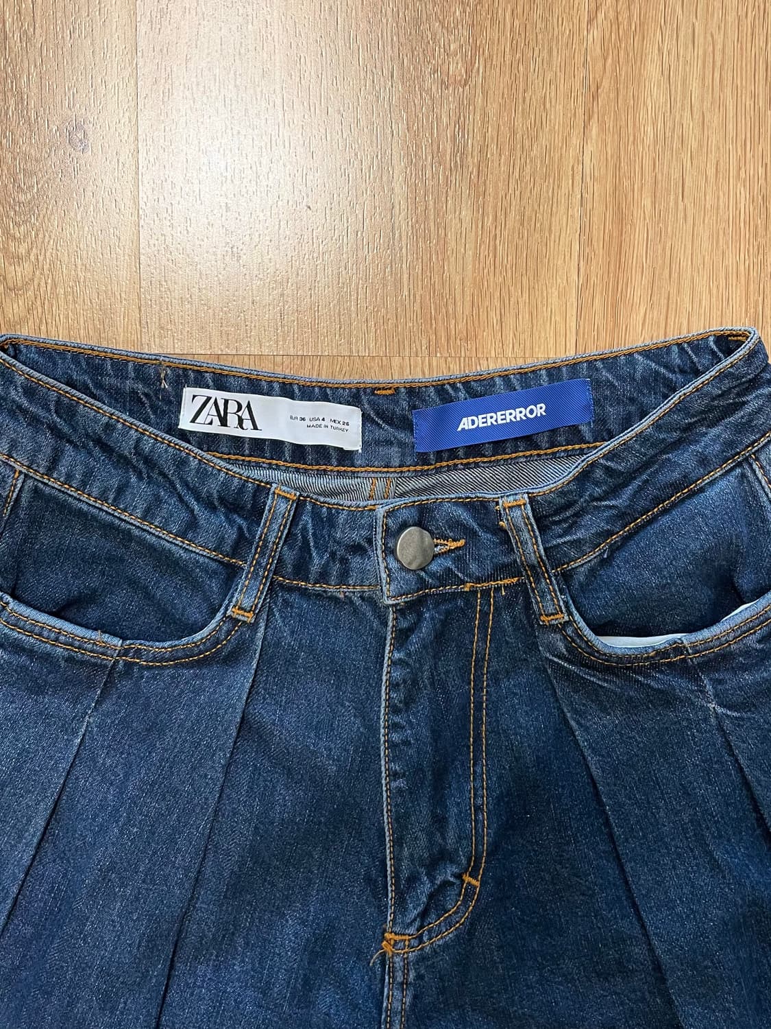 택포) 자라 아더에러 (자더에러) 와이드 레그진 데님 팬츠 바지 상품이미지5