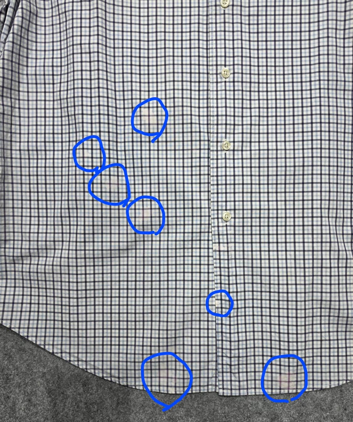 폴로 랄프로렌 블루 체크 셔츠 XL 상품이미지4