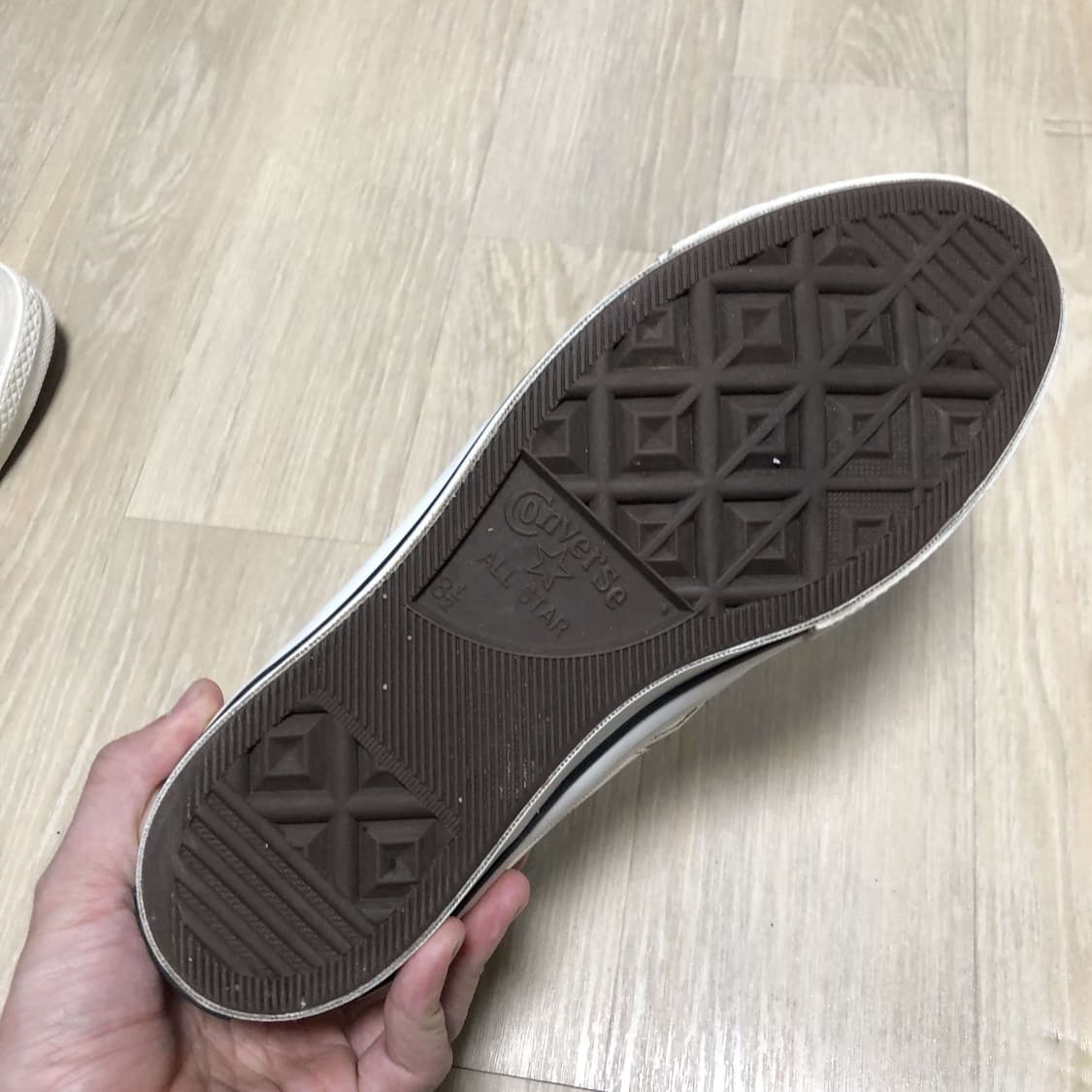 (270) 컨버스 CONVERSE 원스타 레더 한별 아이보리 에그렛270 상품이미지6