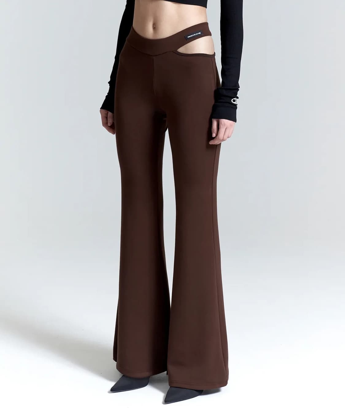 락케이크 Side Cutout Bootcut (브라운) 부츠컷 팬츠 상품이미지1