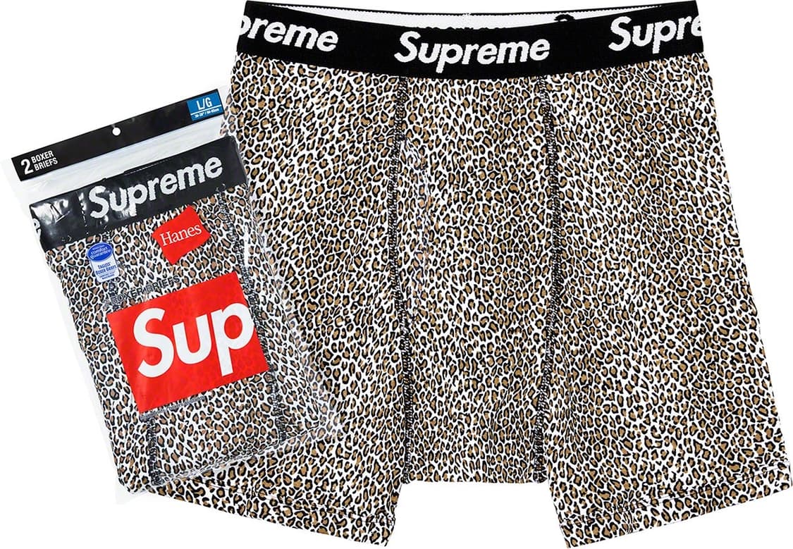 Surpeme x Hanes 슈프림 헤인즈 레오파드 브리프 속옷 상품이미지1