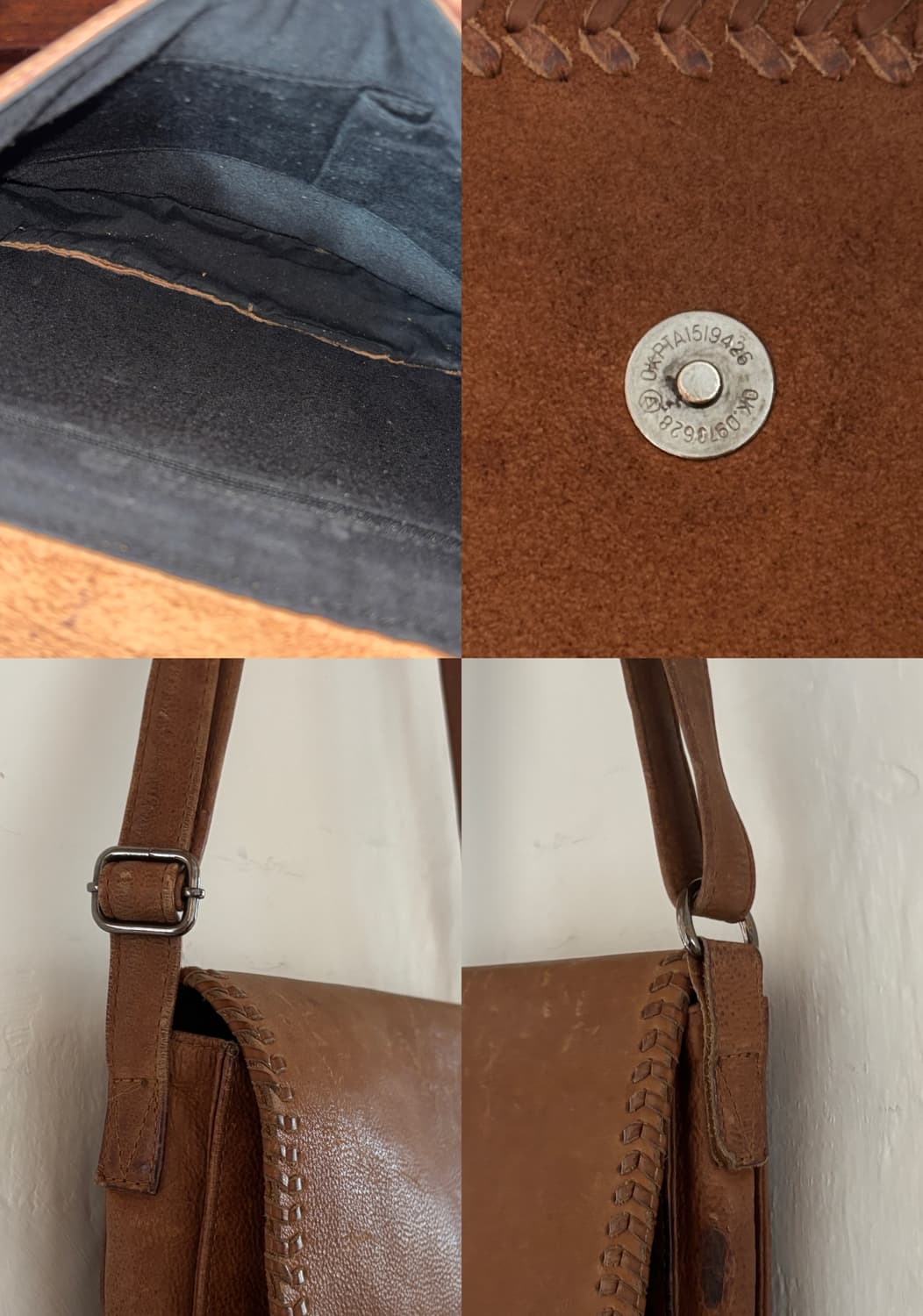 리얼 레더 빈티지 크로스백 (element) 상품이미지7