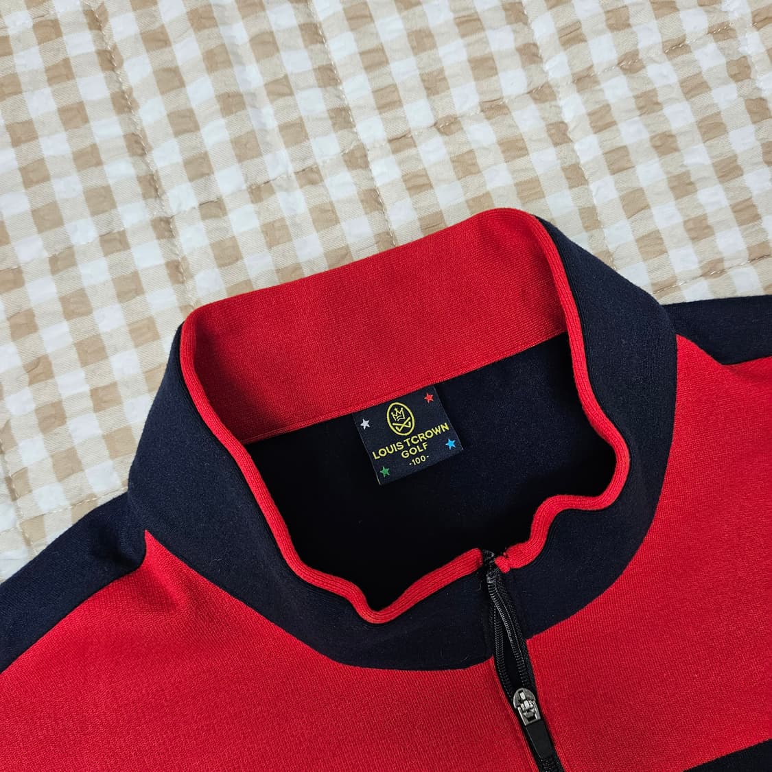 루이티크라운 반집업 긴팔 골프티 남자100 상품이미지2