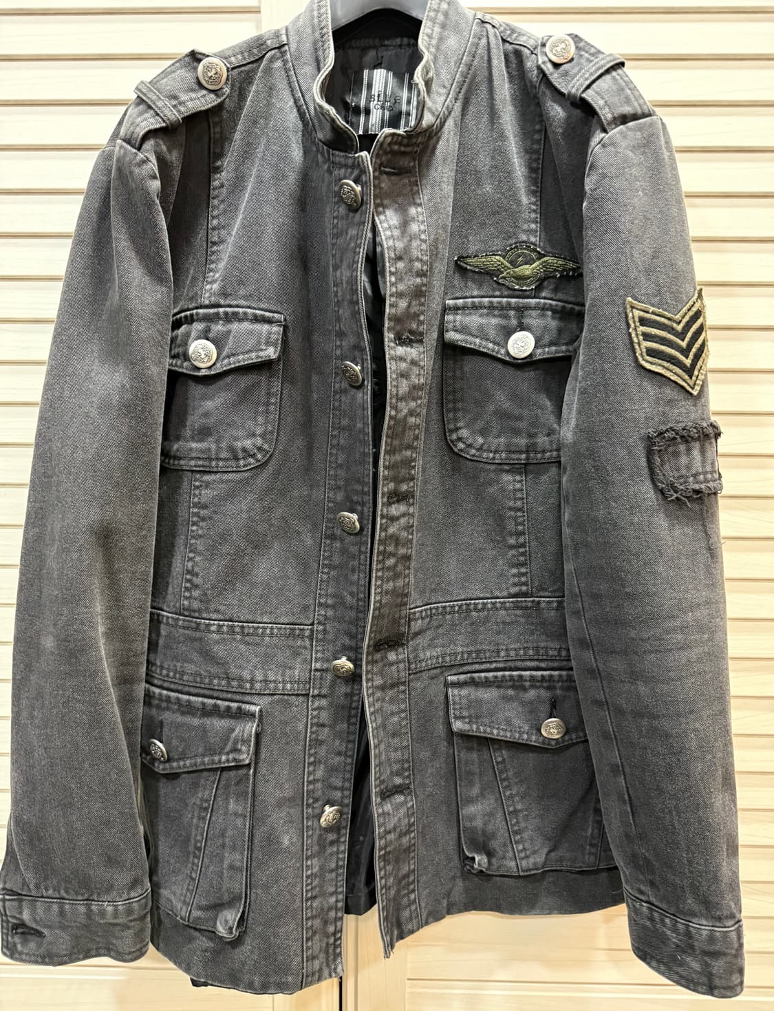 밀리터리 스타일 데님 자켓 Made in Korea 상품이미지5