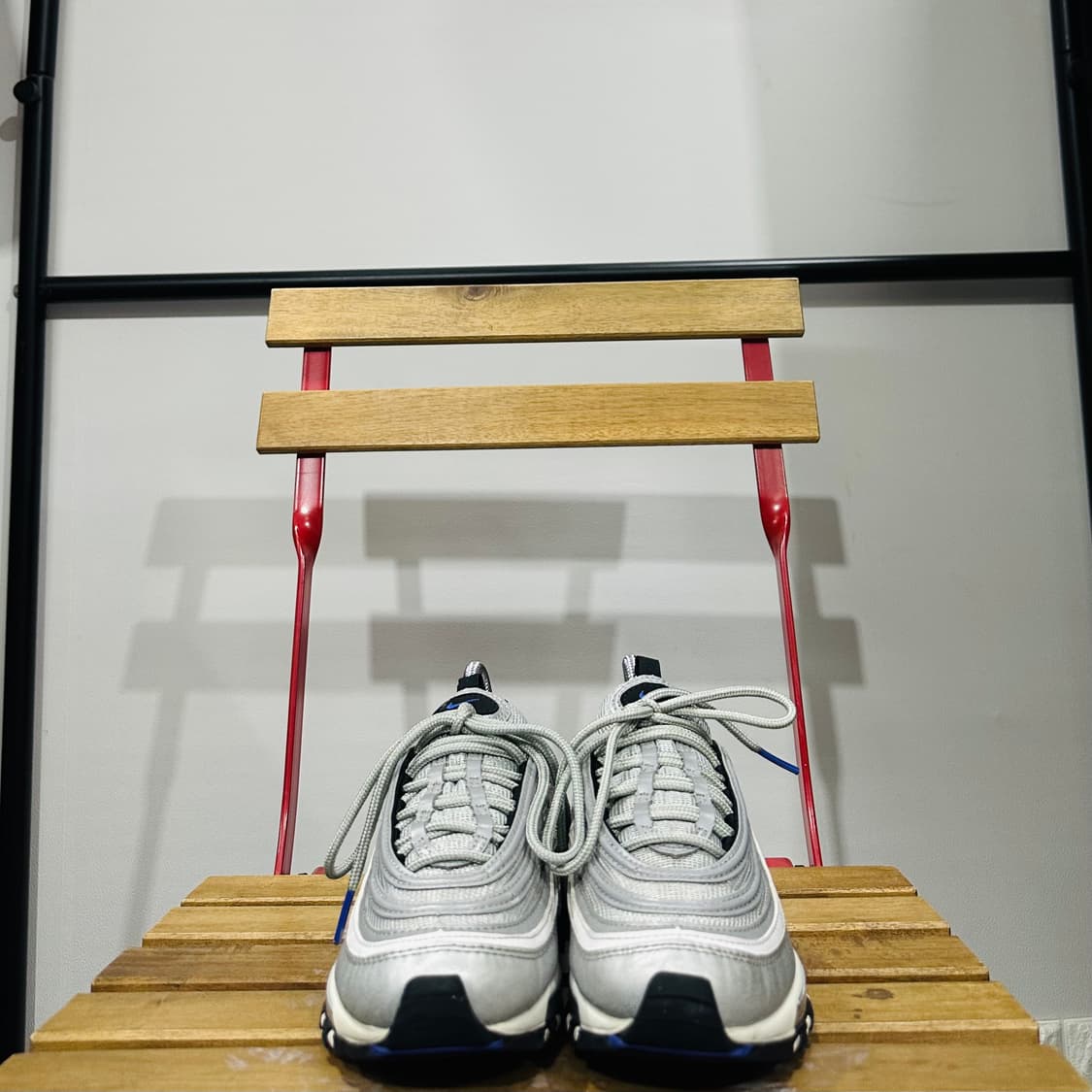 225) 나이키 운동화 여성 여자 신발 에어맥스 97 실버 블루 상품이미지2