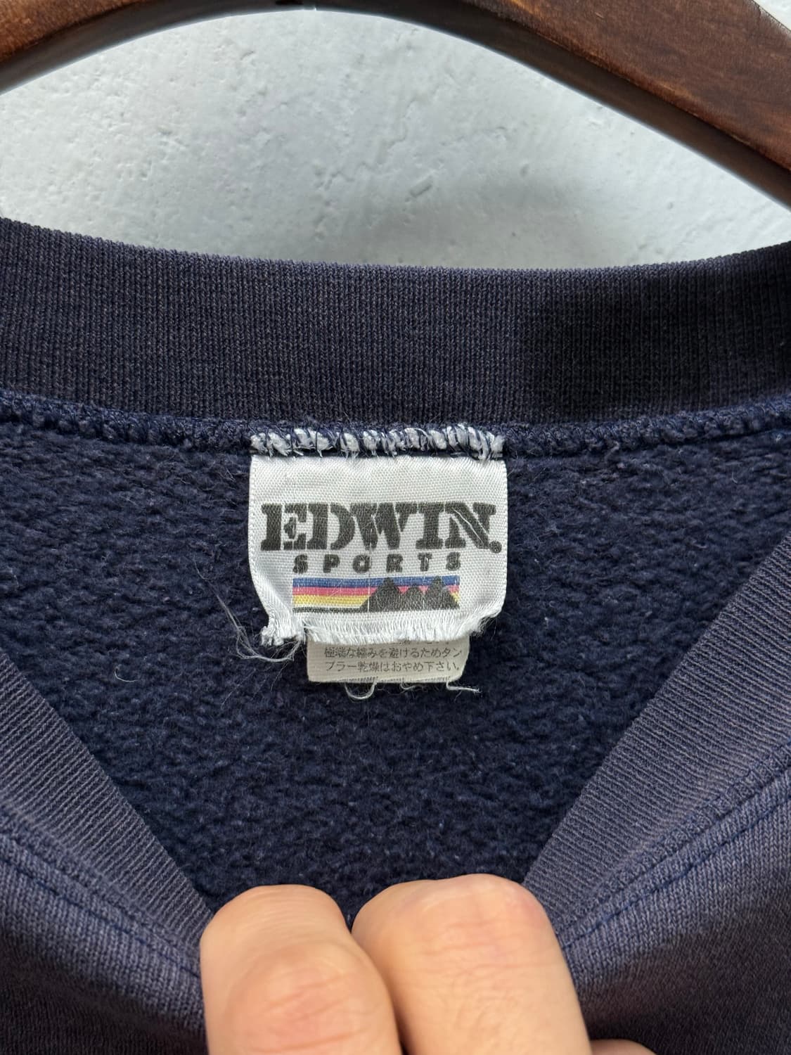 S) 90s USA EDWIN SPORTS Faded Navy Sweat 상품이미지7