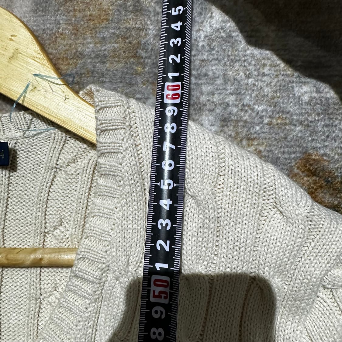 폴로 랄프로렌 네이비포니 브이넥 케이블 니트 상품이미지3