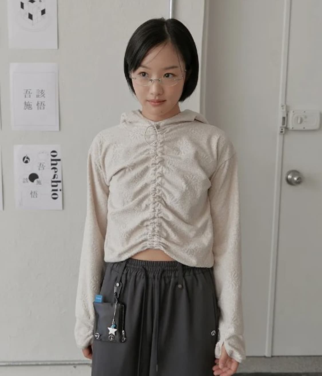 오헤시오 크롭 후드 상품이미지1