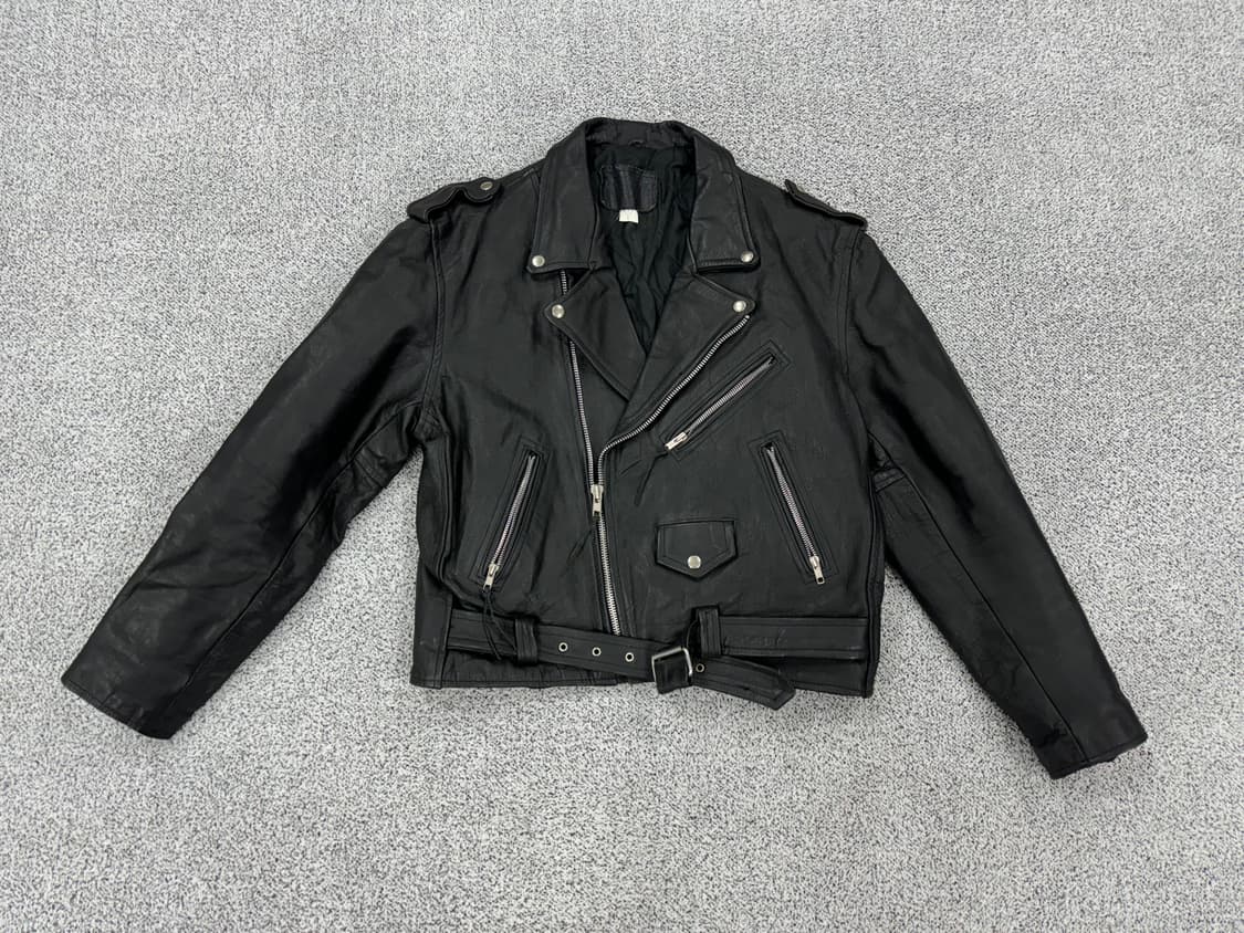 90s 빈티지 소가죽 라이더자켓 상품이미지1