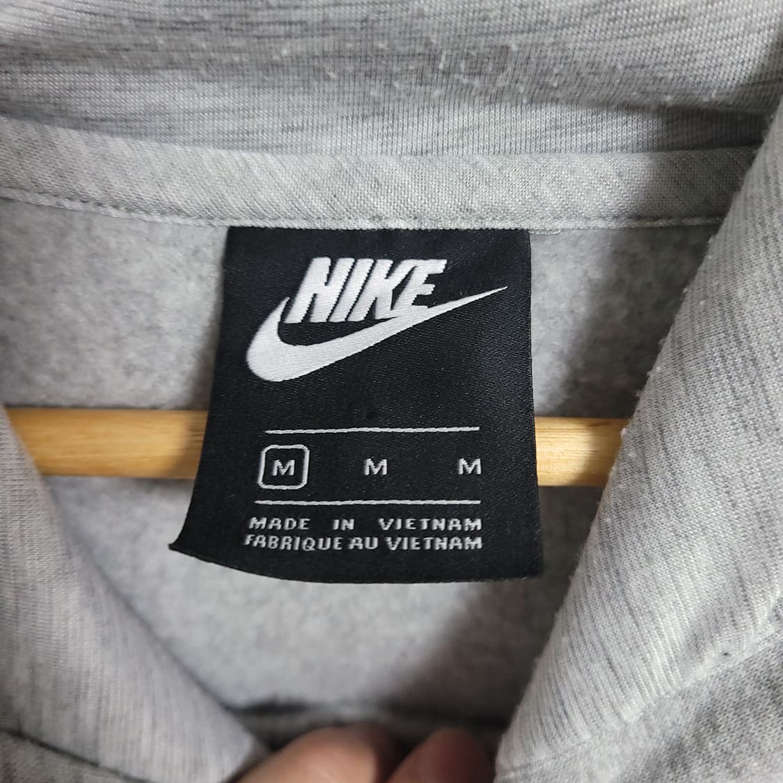 (M) NIKE 나이키 스우시 기모 후드티 그레이 상품이미지2