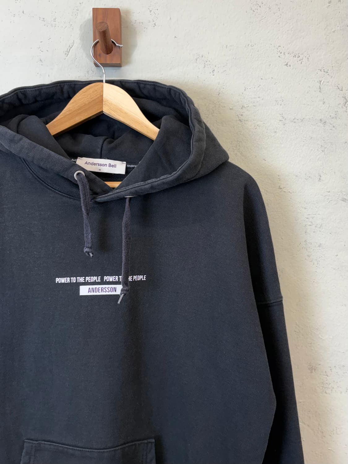 앤더슨벨 블랙 후드티 상품이미지3