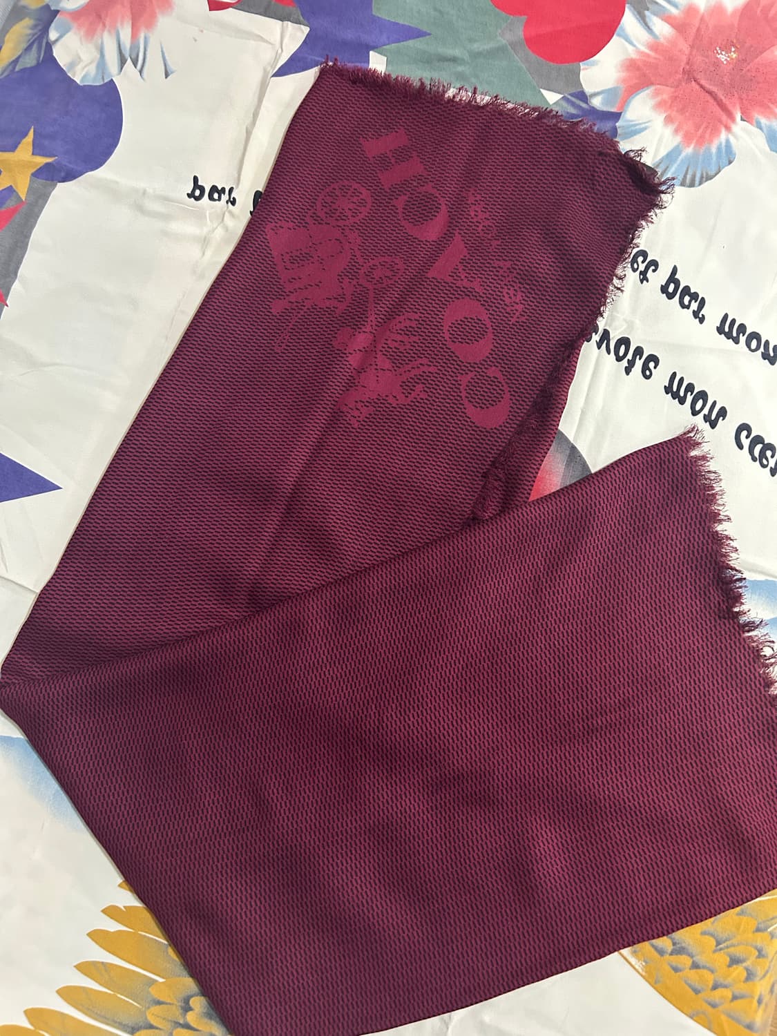 코치 버건디 스카프 상품이미지4