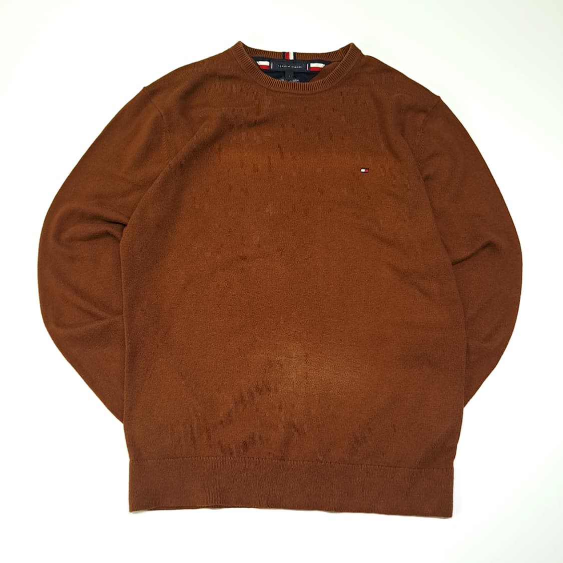 CL773 L 타미힐피거 코튼캐시미어 브라운 니트 스웨터 상품이미지1