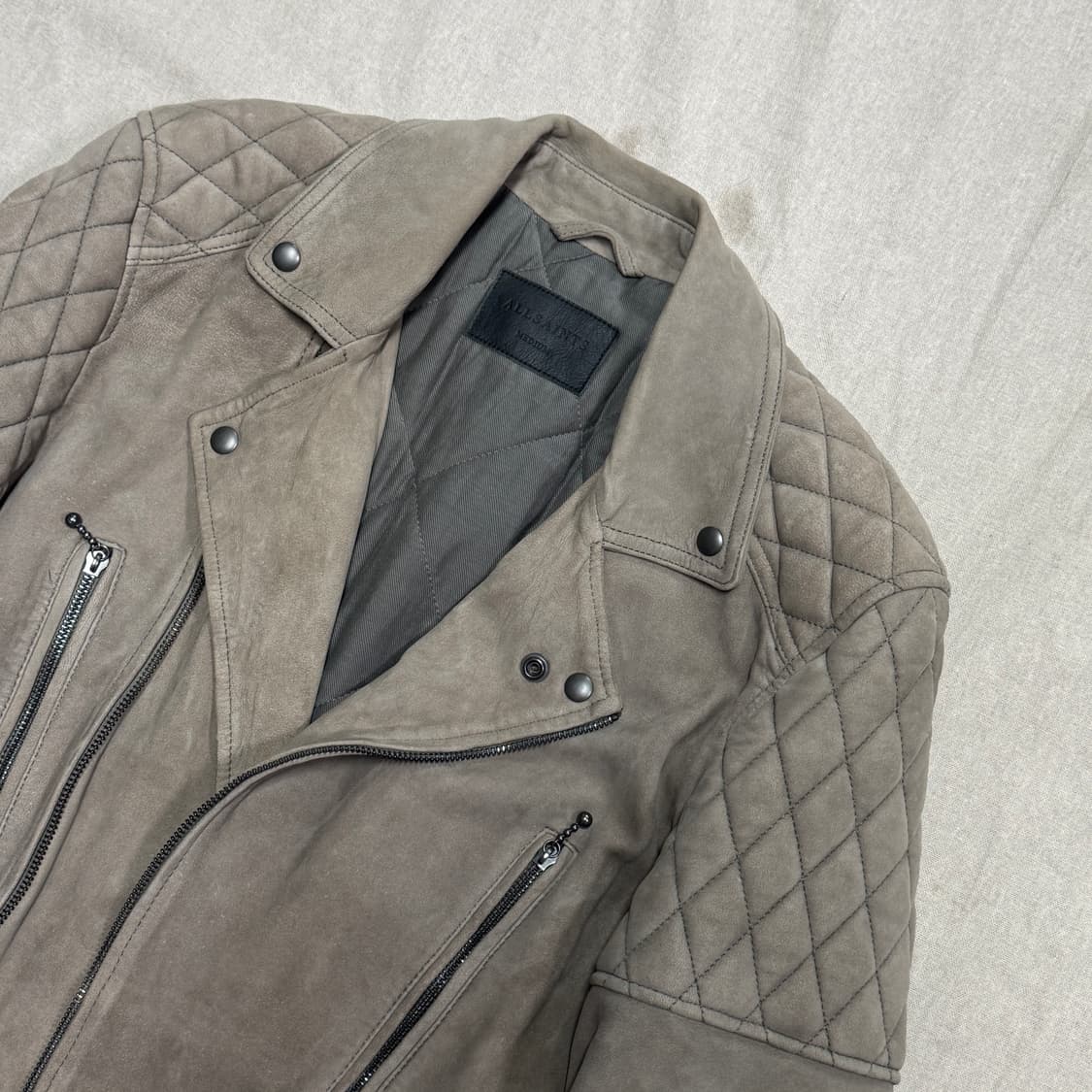 올세인츠 켄지 양가죽 스웨이드 바이커 자켓 M 상품이미지2