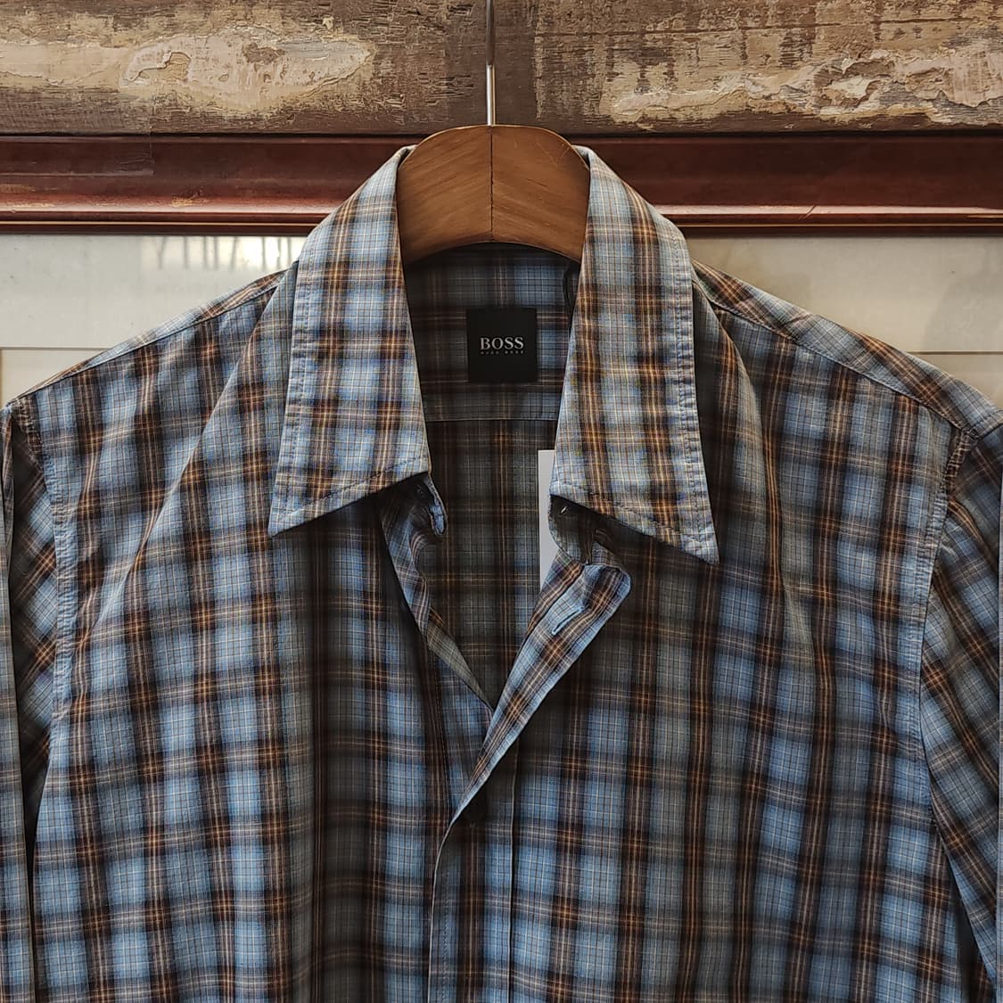 휴고보스 체크셔츠 쉐도우 체크 M 상품이미지5