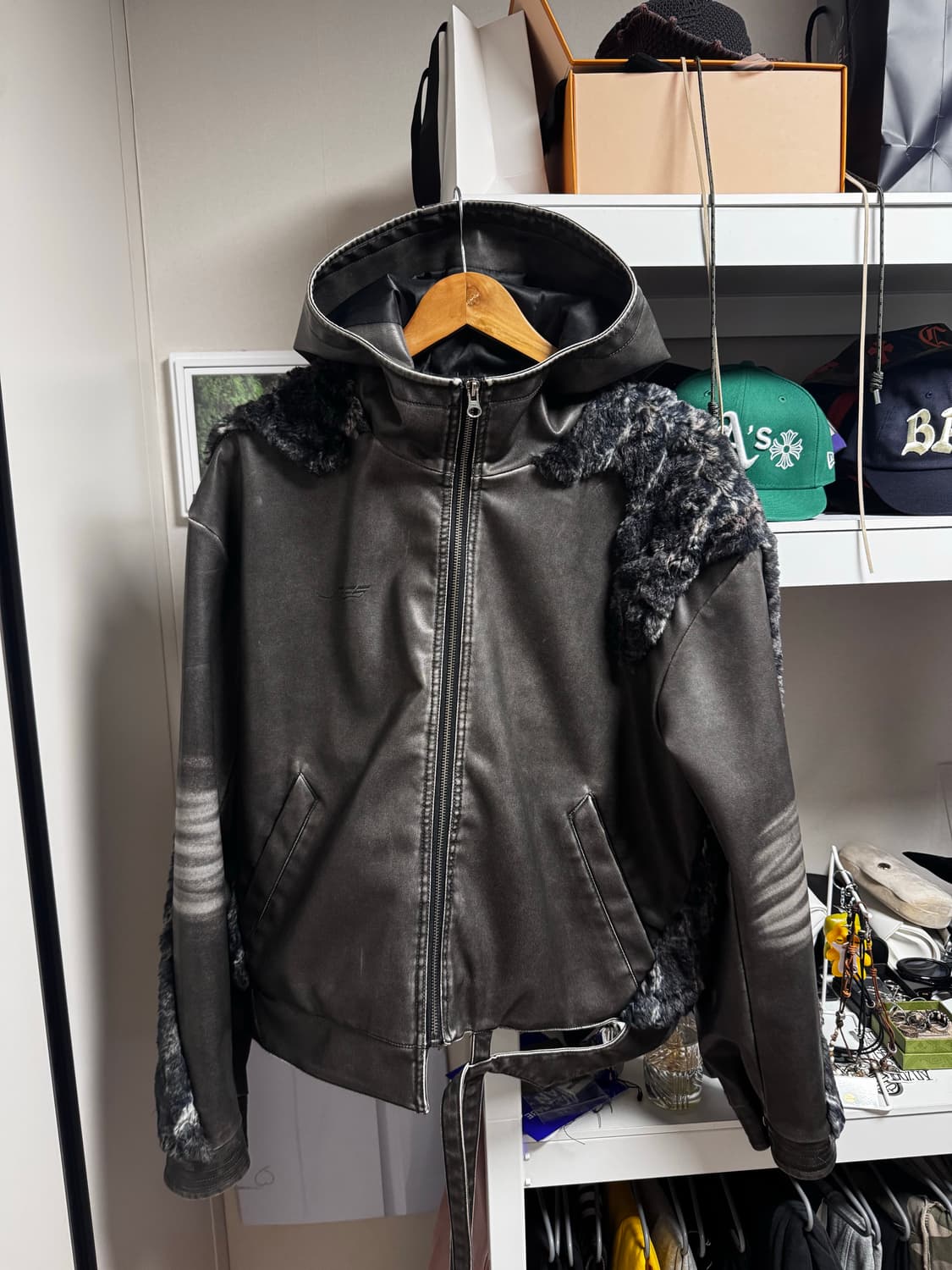 Ae synctx 에이시넥틱스 swamp leather jacket 상품이미지1
