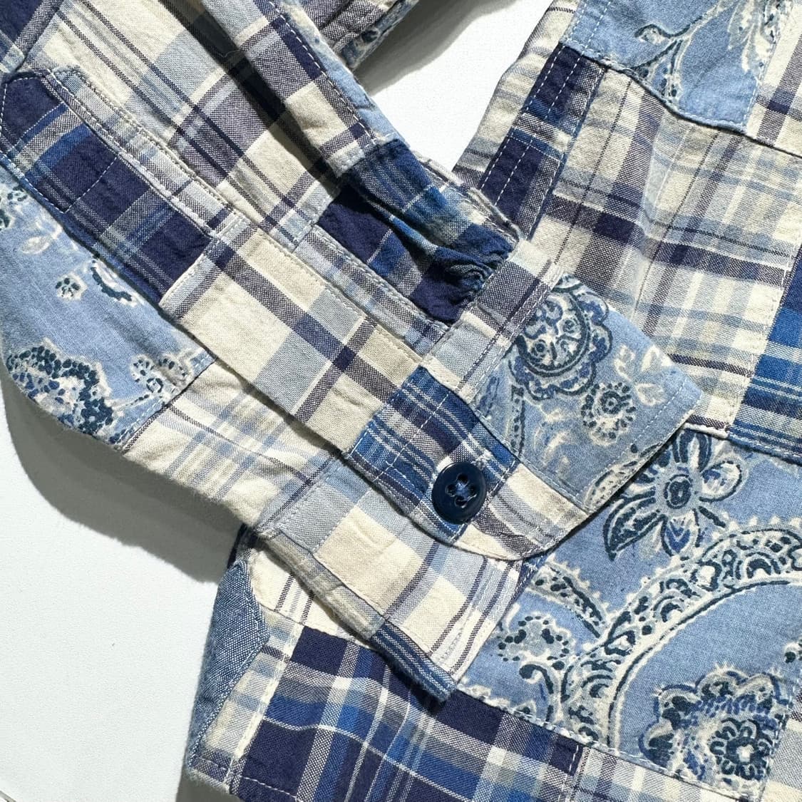 스펙테이터 마드라스 체크 페이즐리 패치워크 워크 셔츠 상품이미지6