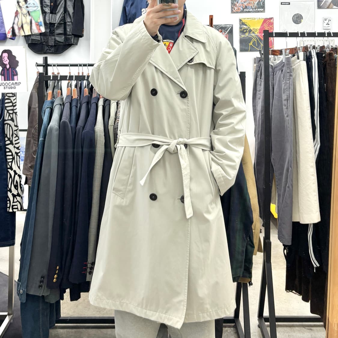 아르마니 꼴레지오니 트렌치 코트 상품이미지2