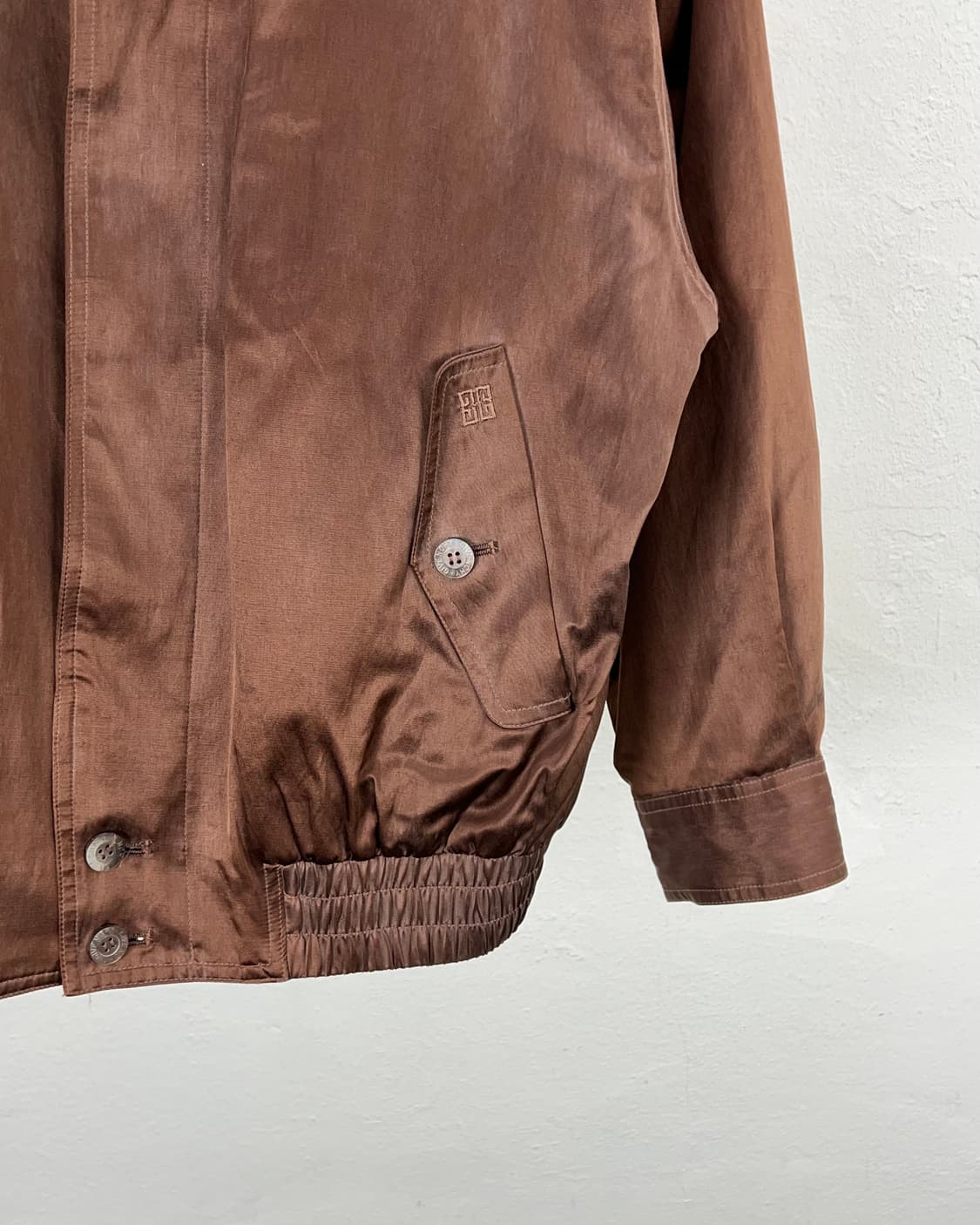 지방시 카멜 사틴 벨로어 드리즐러 블루종 자켓 상품이미지5