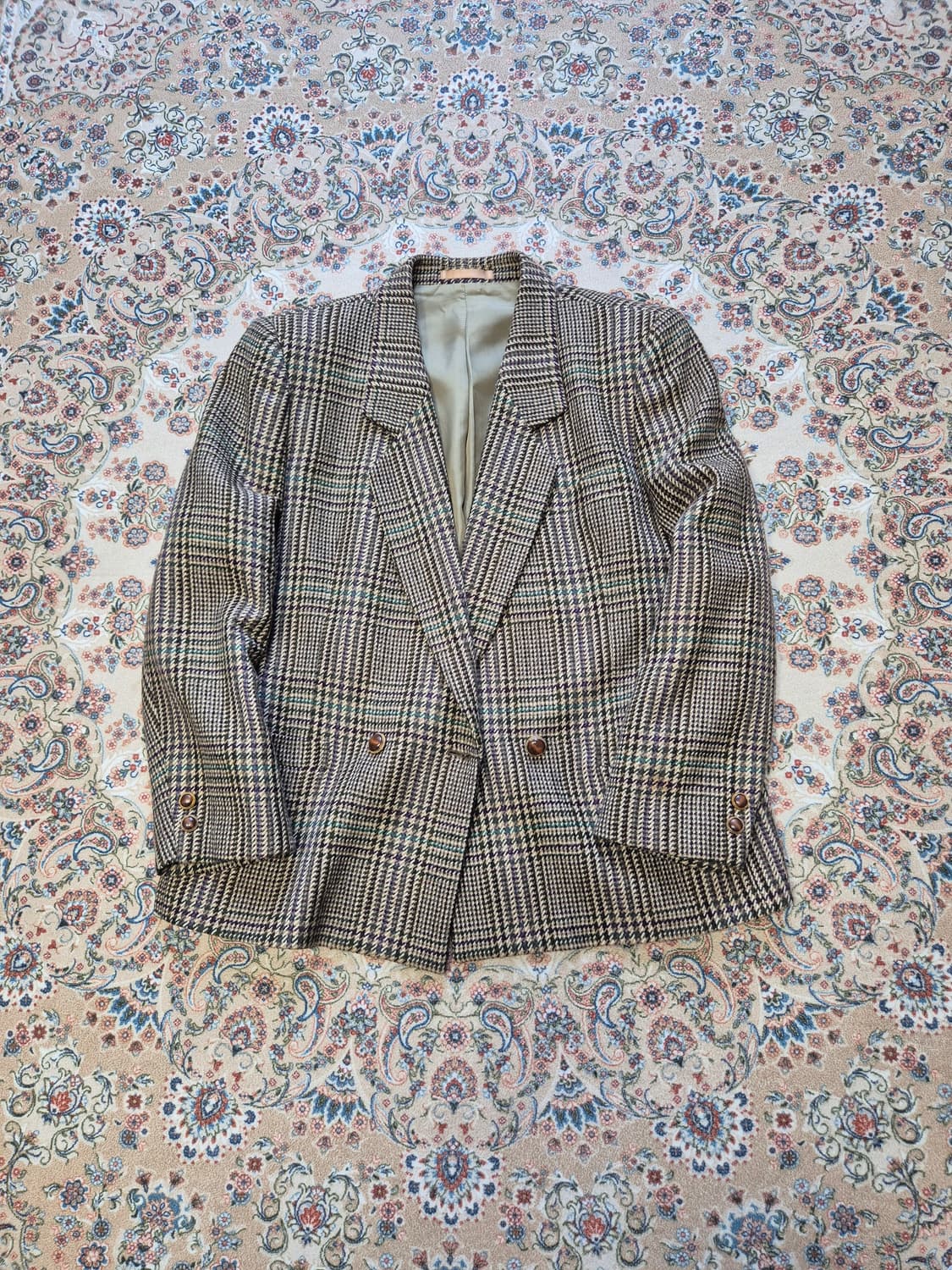 올드 버버리 캐시미어 더블 트위드 재킷 상품이미지1