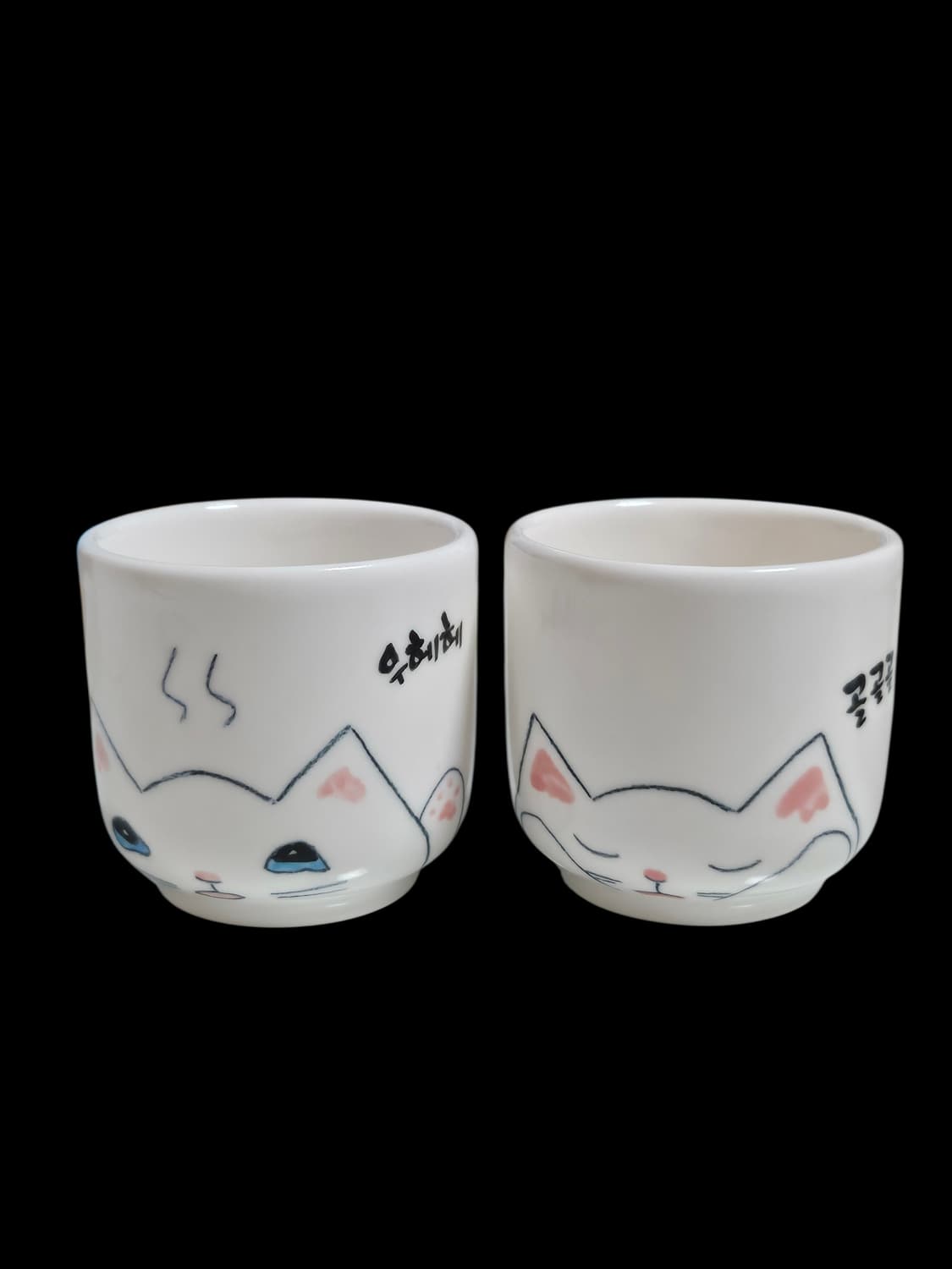🍶 부뚜막고양이 핸드메이드 도자기 술병 술잔 5P 세트 상품이미지4