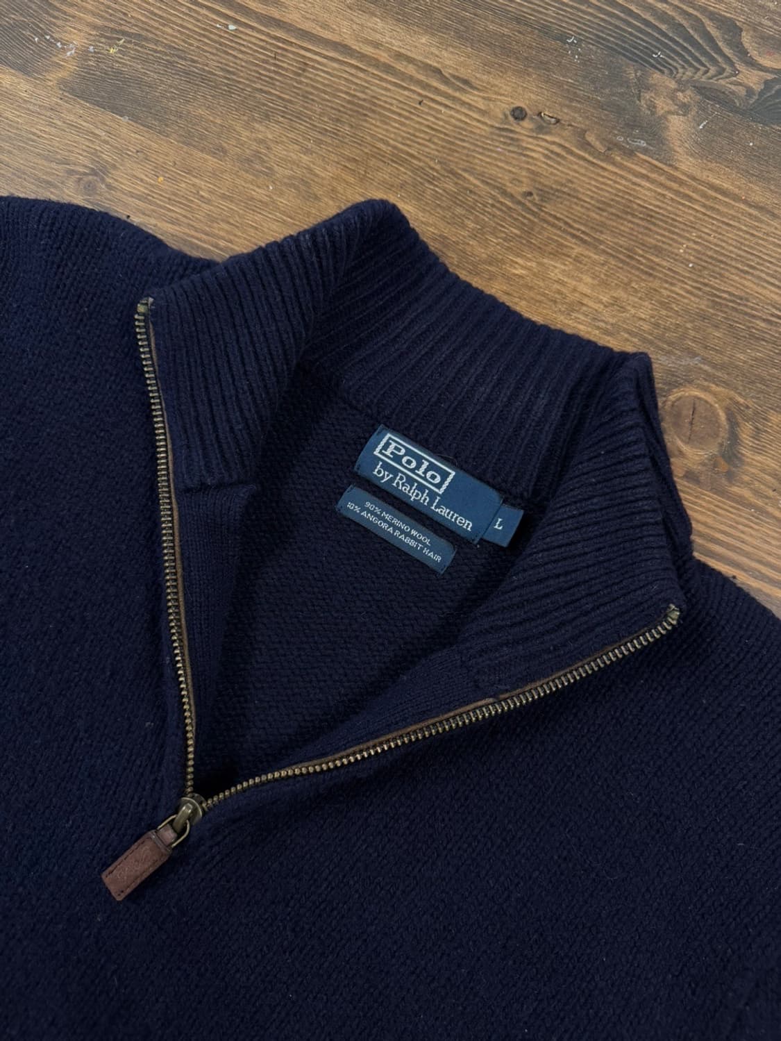 폴로 랄프로렌 앙고라 울 짚업 니트 100 상품이미지8