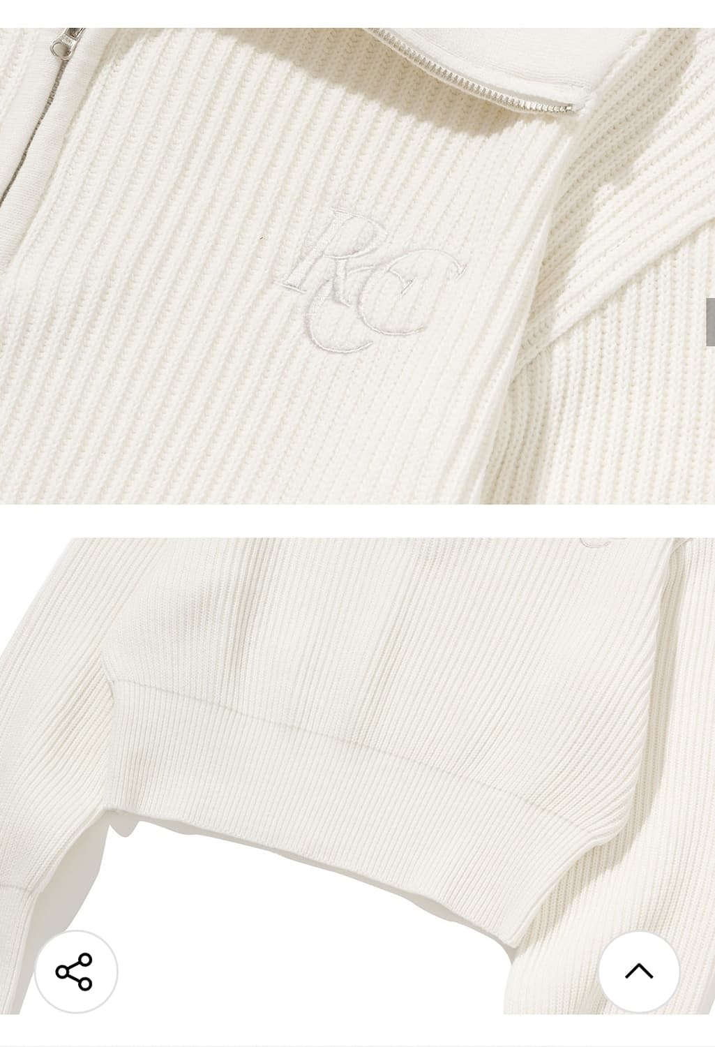 [새상품] 로씨로씨 반집업 니트 상품이미지6