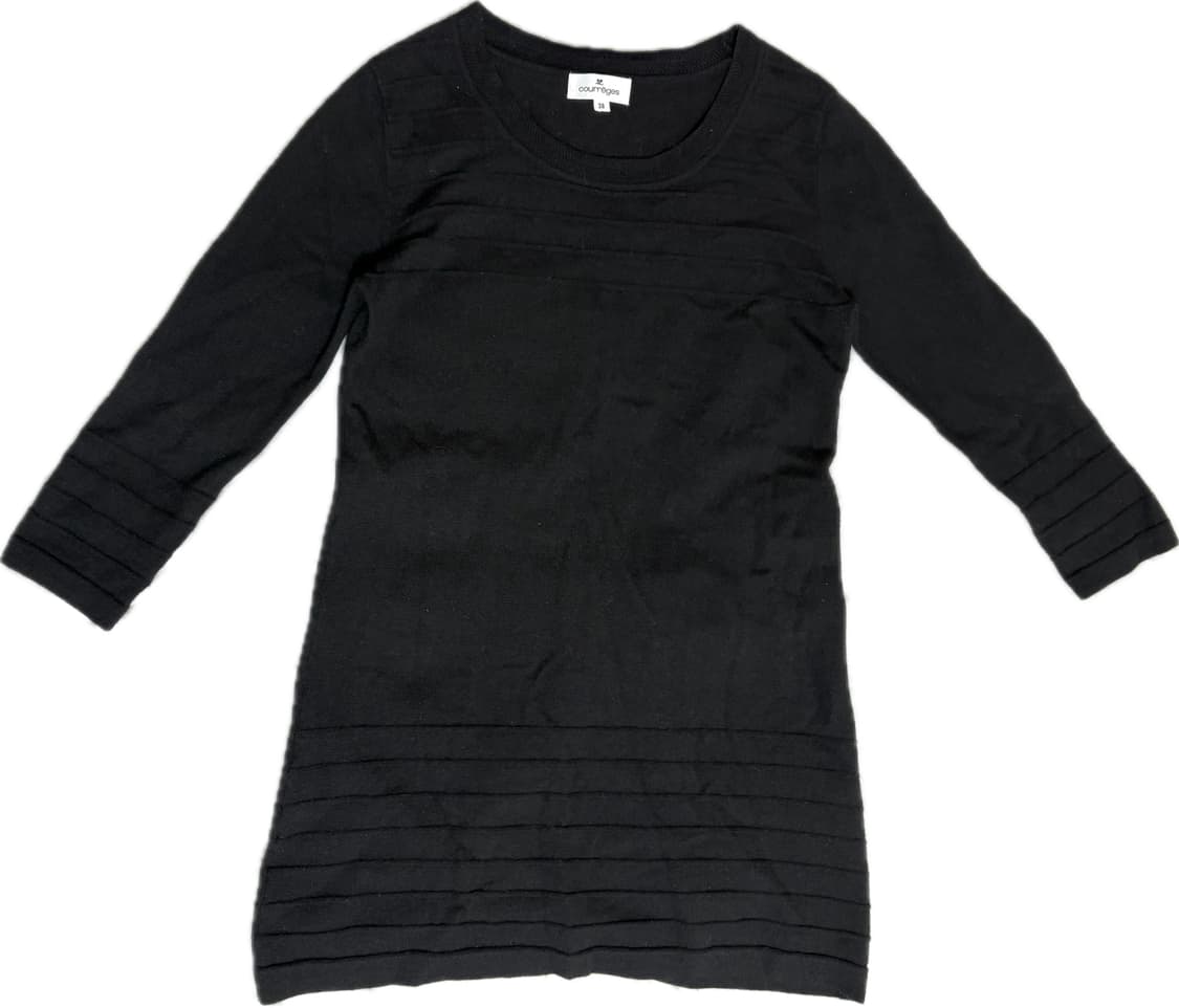 꾸레쥬 블랙 니트 원피스 상품이미지1