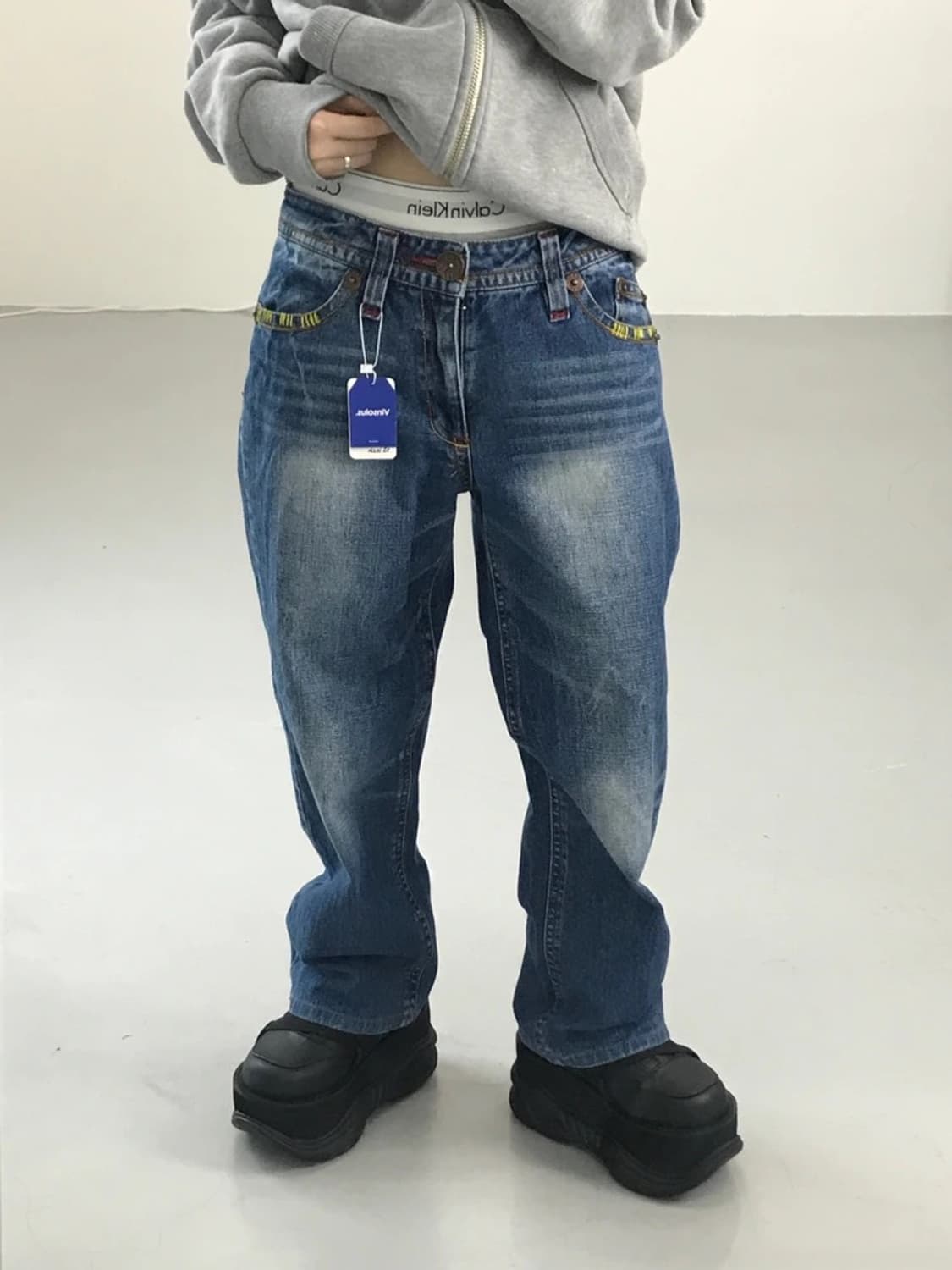 JPN 데님 프린팅 팬츠 상품이미지2