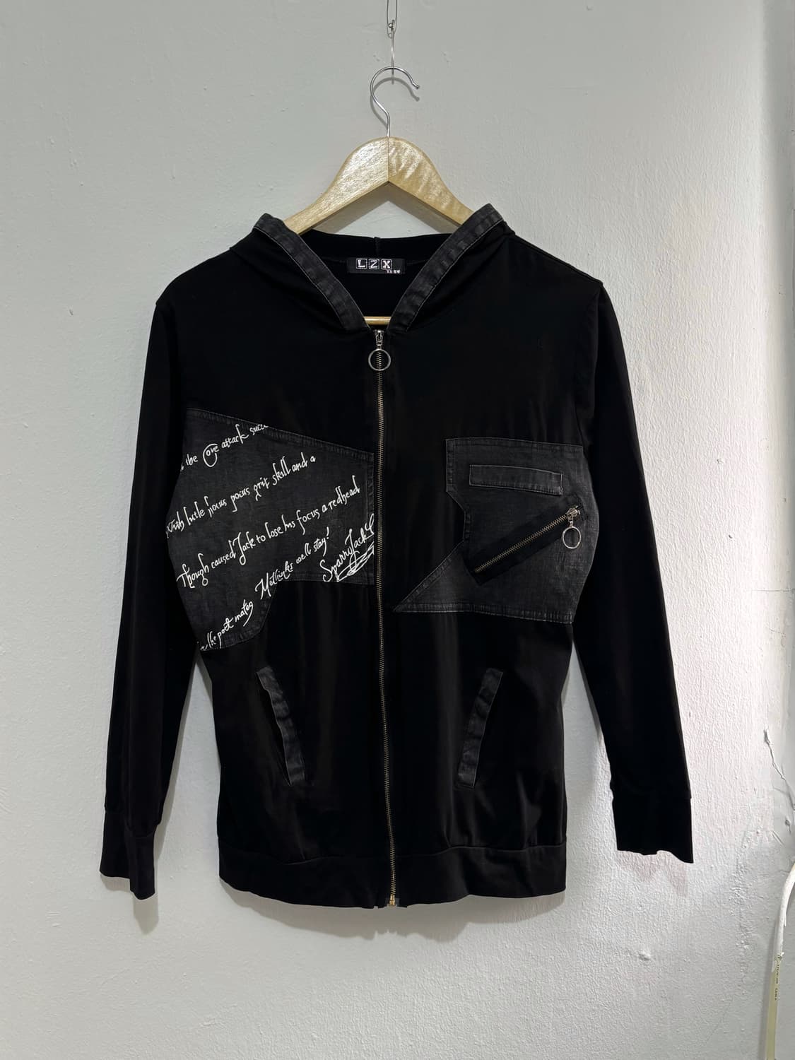 Vintage Lettering Detail Hood Zip-Up 상품이미지4