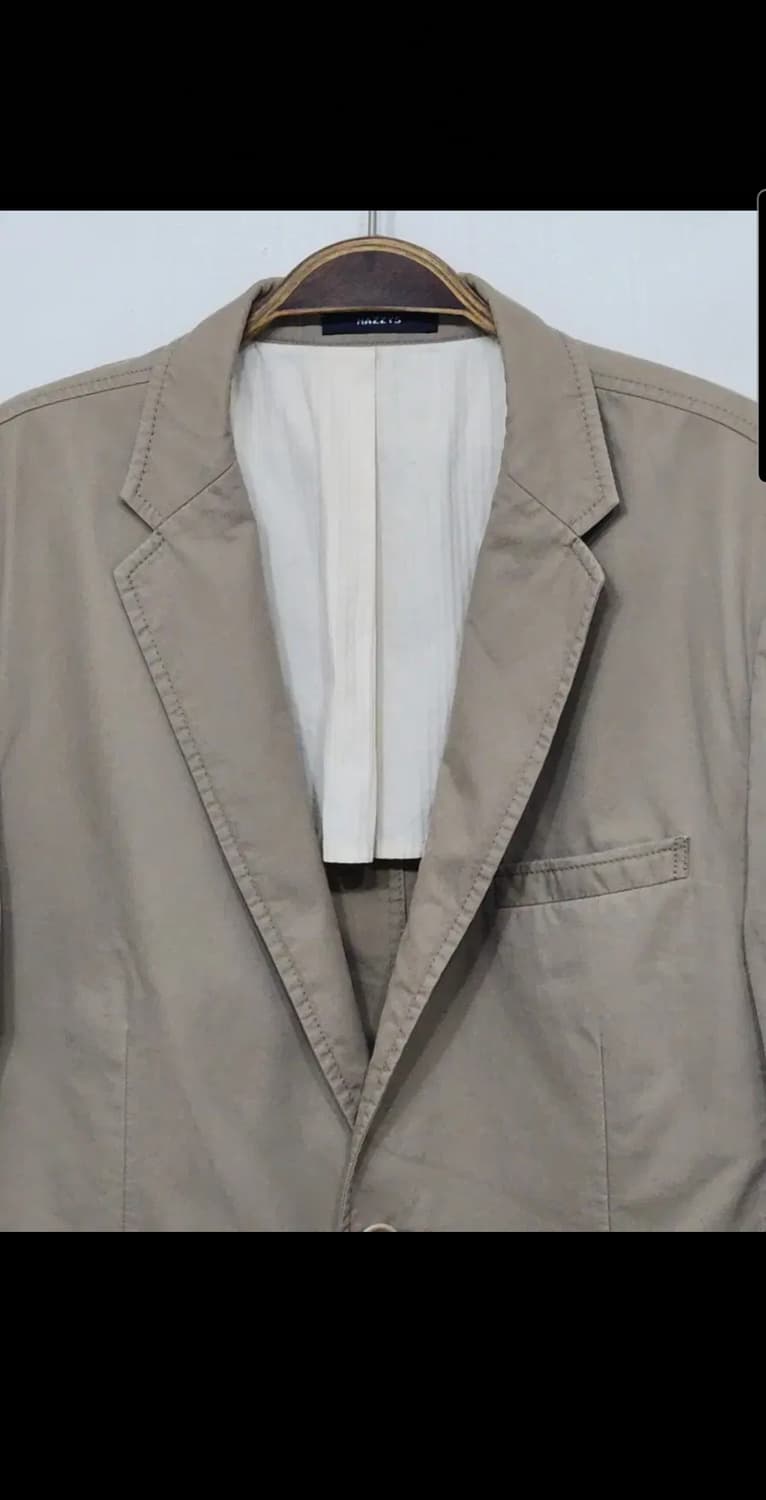 (100) 헤지스 면자켓 베이지 싱글 마이 블레이져 봄자켓 상품이미지2