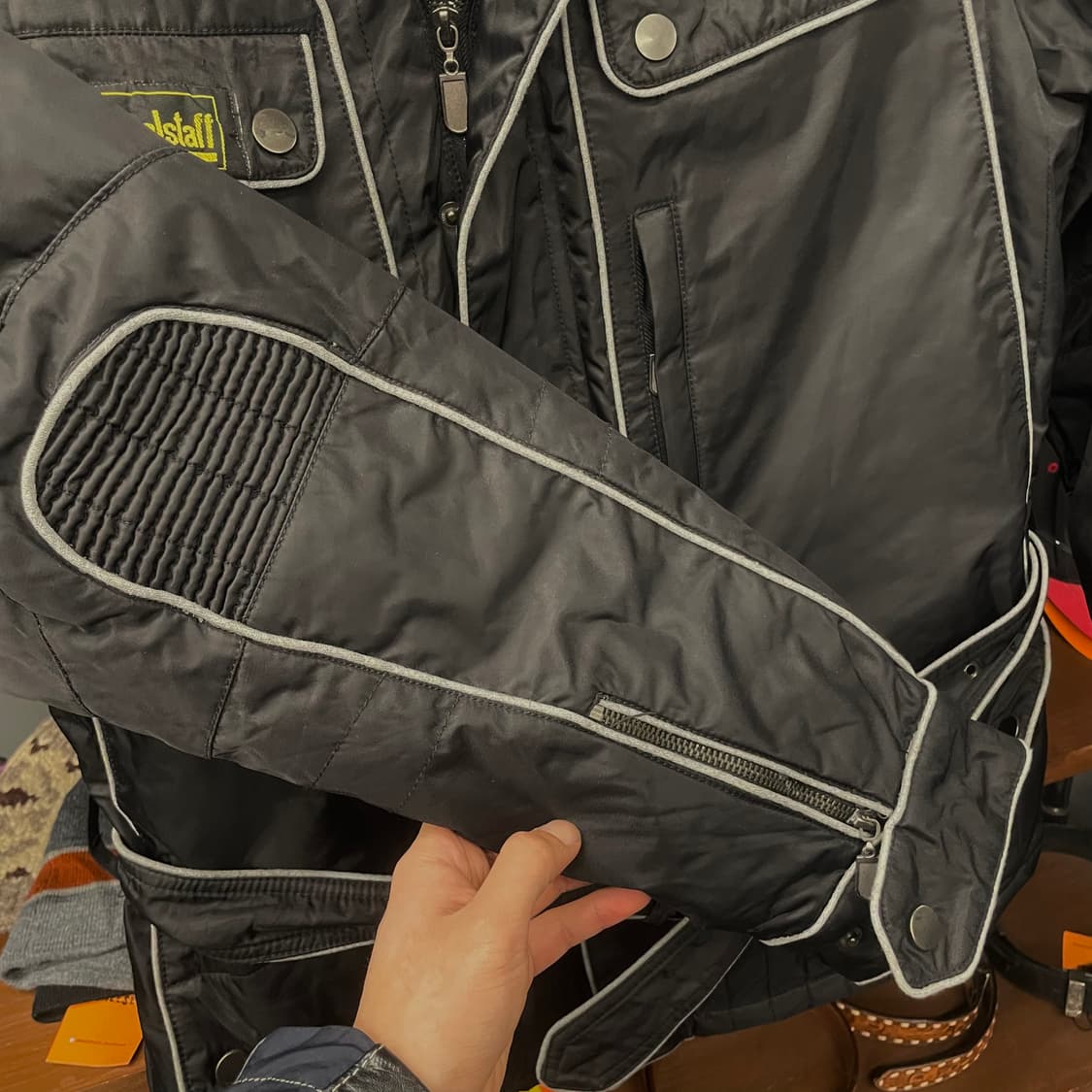 90s 벨스타프 로드 마스터 체크 라이닝 바이커 자켓 N293 상품이미지5