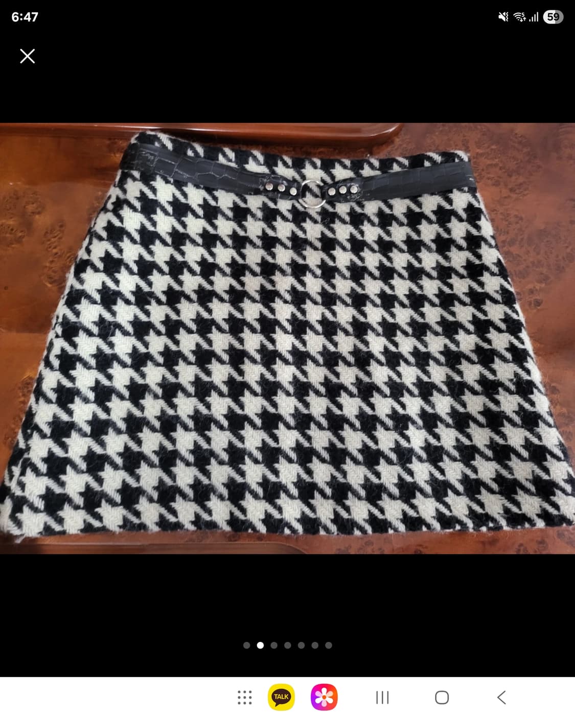 프랑스 모르간 하운드투스 체크 스컷  상품이미지2