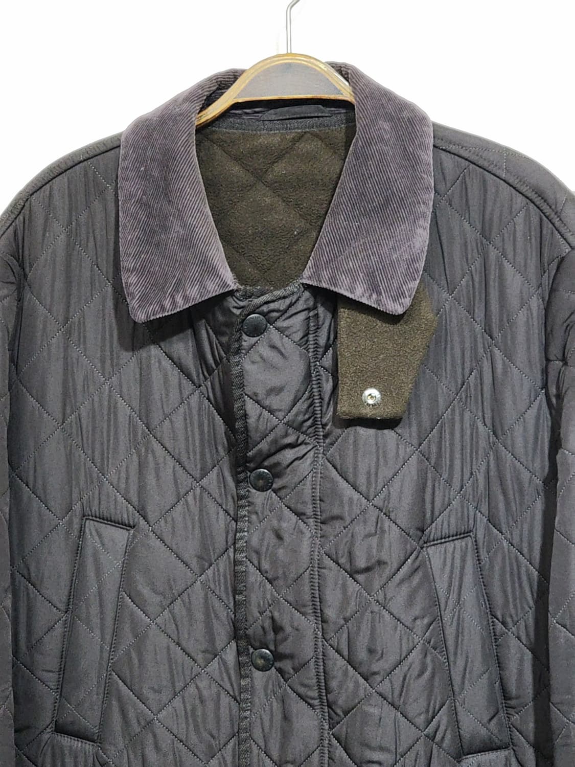 (L) 바버 퀼팅자켓 브라운 기모 누빔점퍼 캐주얼  상품이미지2