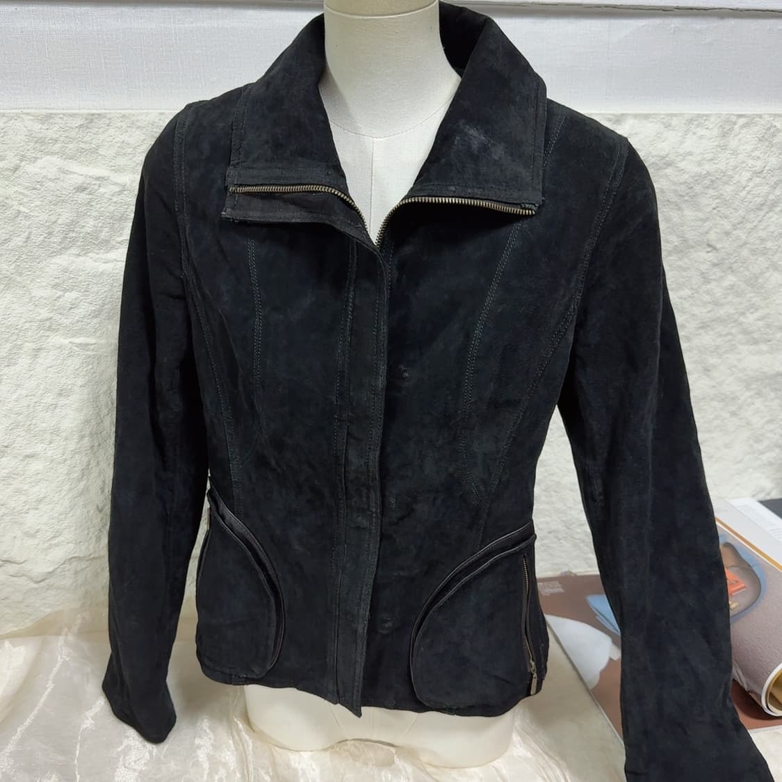 빈티지 고딕 라이더 포켓 되지가죽자켓 상품이미지1