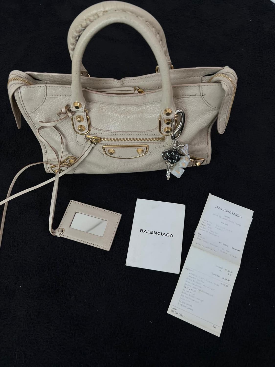 발렌시아가 클래식 시티백 스몰 베이지 상품이미지4