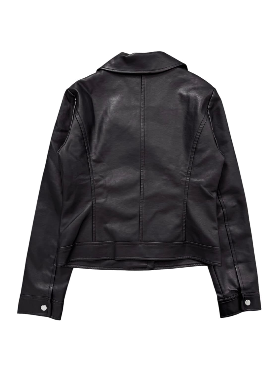 vintage asymmetric eco leather jacket  상품이미지2
